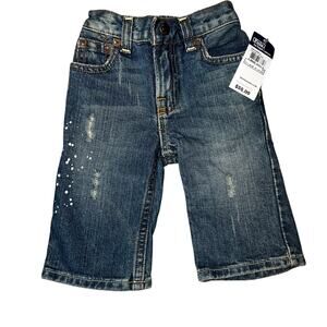 Polo Ralph Lauren distressed baby boy denim jeans size 9 months NEW